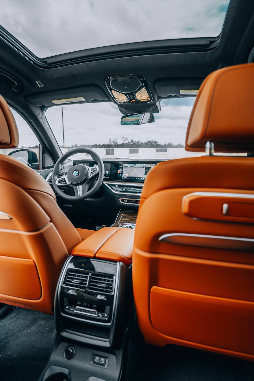 BMW X7 interior rear cabin
