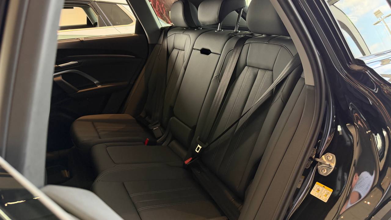 Rear passenger seats black leather